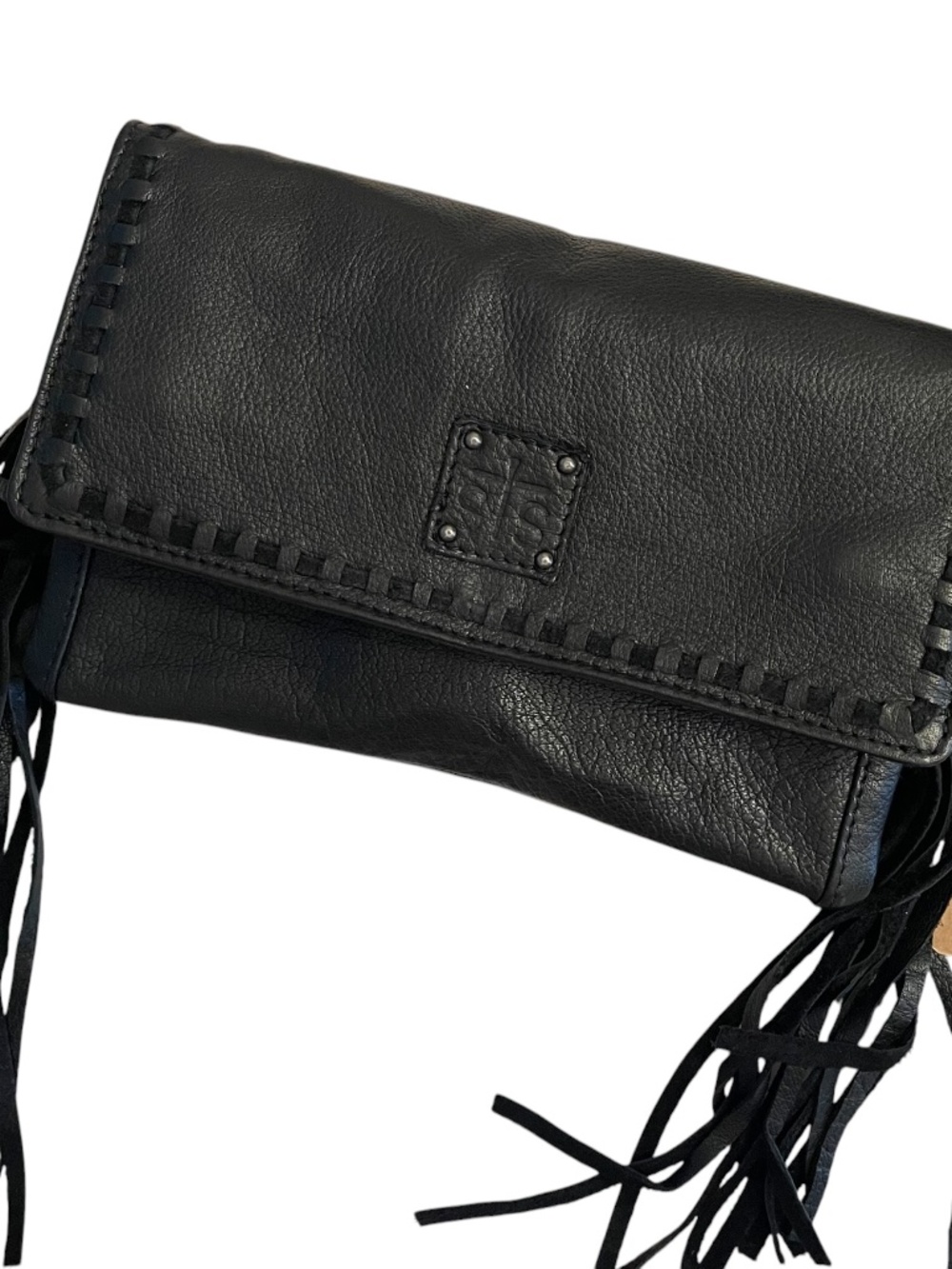 NWT - Indie Black Harper Crossbody by STS - tight snap-see video